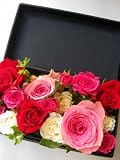 ＋diamond jewelry box flower+ ジュエリーボックスフラワーアレンジメント　フェイクダイヤ入　【お届け日指定可】　【誕生日　結婚記念日　送別　退職　発表会　卒業式　結婚式】 誕生日