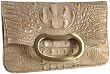 Jalda Croc-Embossed Bean Clutch