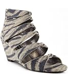 STEVEN BY STEVE MADDEN GABBEY Cutout Lace-Up Sandal Shoes ZEBRA