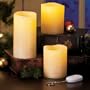 Flameless Ivory Pillar Candles w/Remote (4,5,6-inch)