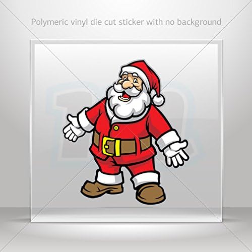 Sticker Decal Santa Claus Welcoming Tablet Laptops Weatherproof Sports Bikes (12 X 10.5 In)