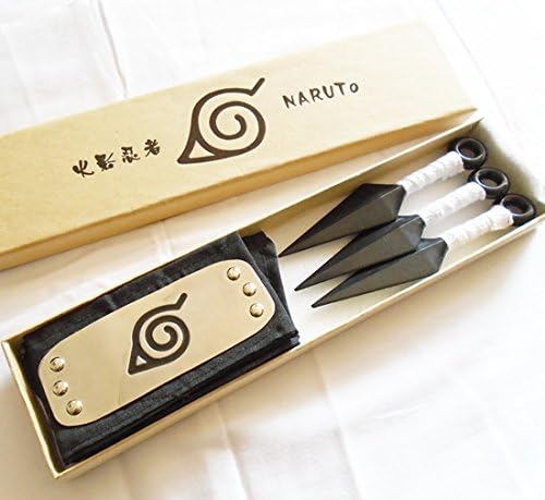 Naruto Kunai + Headband Leaf Cosplay Toys Plastic