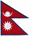 Nepal Flag Embroidered Patch Nepali Nepalese Sherpa Iron-On National Emblem
