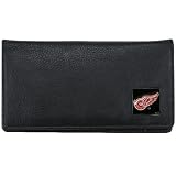 NHL Detroit Red Wings Executive Black Leather Checkbook Cover
