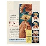 1947 Gillette One-Piece Razor Print Ad (5315) by AdsPast.com
