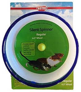 Kaytee Hamster Silent Spinner, 6 1/2 inch Exercise Wheel, Colors Vary