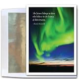 Aurora Verde - New Year Holiday Cards, Box of 10 cards and envelopes