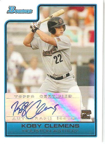 2006 Bowman Prospects White #B111 Koby Clemens AU - Houston Astros (Autographed Card - Serial #'d to 120) (Baseball Cards)