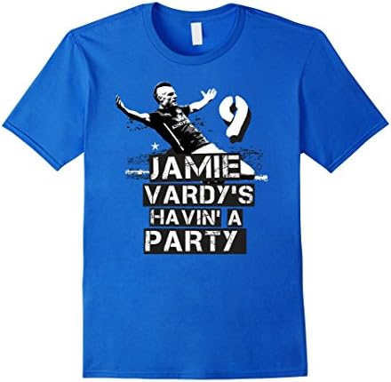 Men's Jamie Vardy LCFC t shirt Large Royal Blue