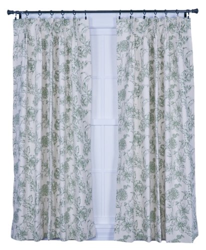 Ellis Curtain Andrea Thermal Insulated 120-by-84-Inch Pinch Pleated Panel Pair Curtains, Sage