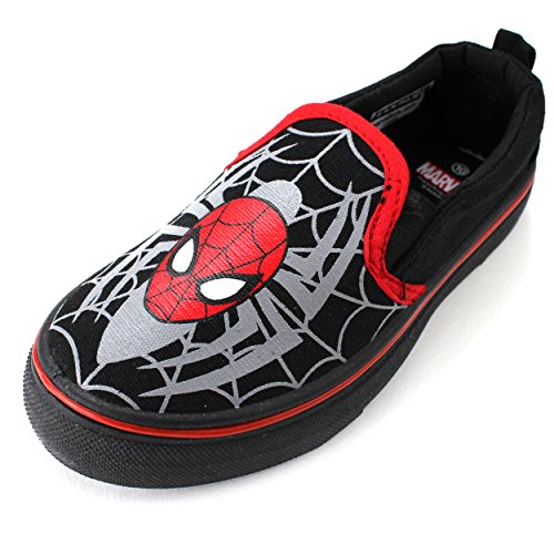 Spider-Man Boys Black Canvas Loafer Sneakers Shoes