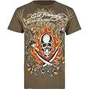 ED HARDY Two Swords Skull Mens T-Shirt