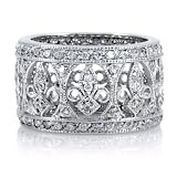 Athena's Fleur De Lis CZ Antique Ring