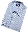 Nautica Men's Stripe Non Iron Dress Shirt with French Cuff