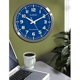 16" Atomic Wall Clock Color: Black