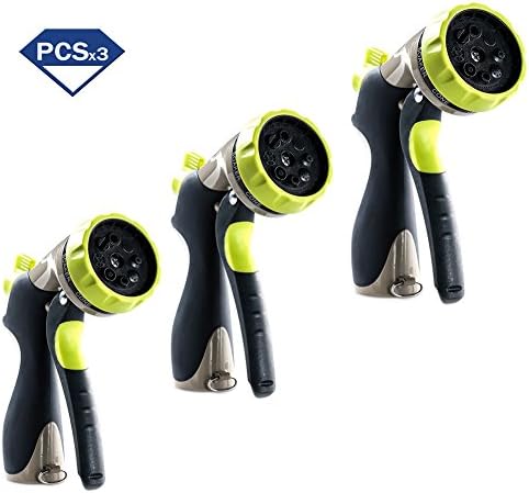 Garden Hose Nozzle/Hand Sprayer, 8 Pattern Spray Settings, Heavy Duty Metal Spray Nozzle, Pistol Grip Front Trigge, Suitable for Car Wash, Cleaning, Watering Lawn, Garden, Plants Washing Pets
