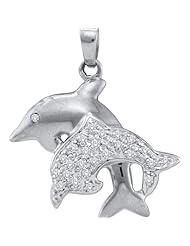0.13CTW DIAMOND DOLPHIN PENDANT