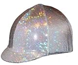 Equestrian Riding Helmet Cover - Holographic Silver