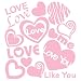 Reusable Decoration Wall Sticker Decal - Pink Love Heart Series