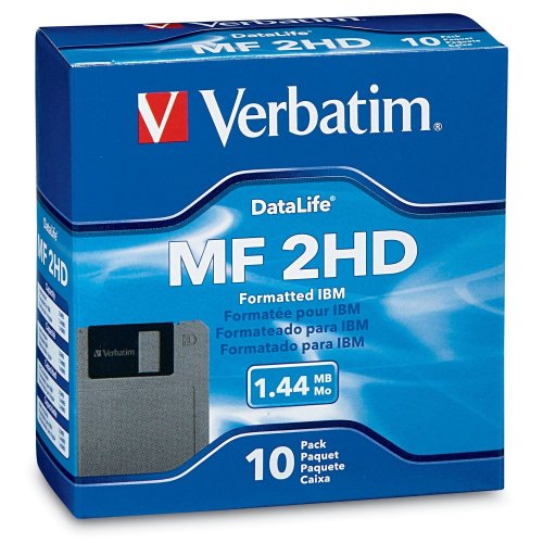 Verbatim 1.44MB Floppy Disk IBM Formatted 10pk