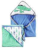 カーターズ Carter's フード付き タオル & ベビー・デポ モスリン ウォッシュクロス 2-Pack Alligator Hooded Towels フリーサイズ [並行輸入品]