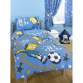 Character World Simpsons Bart Soccer Star Rotary Duvet Set, Single