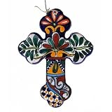 Talavera Wall Cross / Crucifix, Large, Assorted Colors