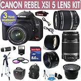 Canon Rebel XSi + Canon 18-55mm Lens + Canon 55-250mm Lens + Canon 50mm Lens + .40x Fisheye Lens + 2x Telephoto Lens + 3 Year Celltime Warranty Repair Contract