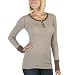 Juniors Mossimo Supply Co. Splitneck Pullover Henley - Caf� Latte / Bone&nbsp;