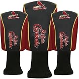 St Louis Cardinals Black Three-Pack Golf Club Headcovers