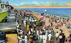 Boardwalk, Ocean City, Maryland, ca. 1935 - Fine-Art-Quality Photographic Print - 8x10-inch Enlargement from a Classic Vintage Postcard