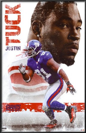 New York Giants - Justin Tuck Lamina Framed Poster Print, 22x34