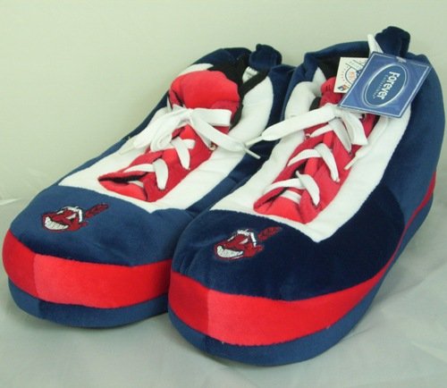 Cleveland Indians MLB Wrapped Logo Plush Sneaker Slippers