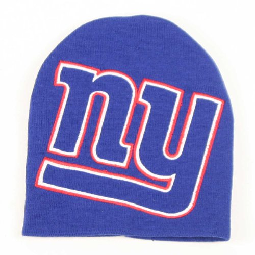 New York Giants Oversized Embroidered Logo Knit Beanie Hat