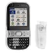 Palm Treo Centro 690 Smartphone Accessory Bundle Kit- Transparent Clear Crystal Snap On Case with Belt Clip + Rapid Car Charger with IC Chip