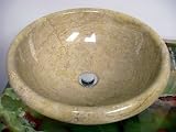 Desert Gold marble bathroom sink Drop-In with rounded Rim