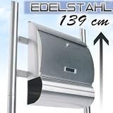 EDELSTAHL STANDBRIEFKASTEN POSTKASTEN BRIEFKASTEN MAILBOX ZEITUNGSFACH NEU