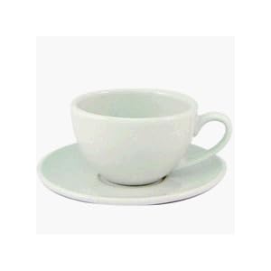 Konitz Coffee Bar Cappuccino 6 Ounce Cups and Saucers Konitz Coffee Bar Cappuccino 6-Ounce Cups and Saucers, Set of 4, White