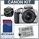 Canon EOS Rebel XS Digital SLR Camera / Lens Kit Silver with EF-S 18-55mm f/3.5-5.6 IS Lens, 4 GB SD Memory Card, Spare LP-E5 Lithium-Ion Rechargeable Battery, Camera Case