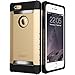 ESR Case for iPhone 6/6s Plus, Three Layer Heavy Duty Shockproof Case [Free Screen Protector] [Metal Design] [Matte Silicone Back + Thickened TPU Bumper] for iPhone 6 Plus/6s Plus 5.5
