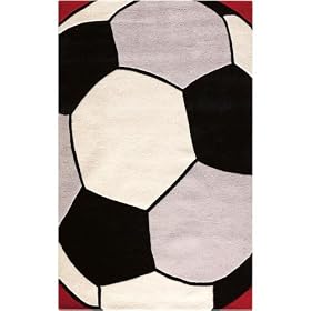Score Rug, 4'x6', WHITE BLACK GRY