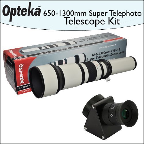 Opteka 650-1300mm HD Telephoto Zoom Lens + Lens Converter To Telescope Kit