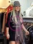 Lovequotes Linen/Viscose Scarf in Cocoshell as seen on Lindsay Lohan
