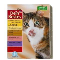 Dein Bestes Katze Multipack Beutel Kaninchen + Gefl�gel in Sauce, 2er Pack (2 x 1.2 kg)