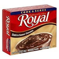Royal Cook N Serve, Dark-N-Sweet, 3.125-Ounce Boxes (Pack of 24)