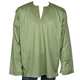 Produkt-Bild: Mens Long Sleeve L&auml;ssige Baumwoll-Shirt Kurta Indien Chest XL 117 Cms&nbsp;