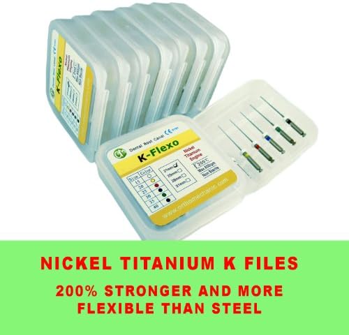 Endodontic NITI K File Engine Use 15-40. 21mm 6 Files per pack