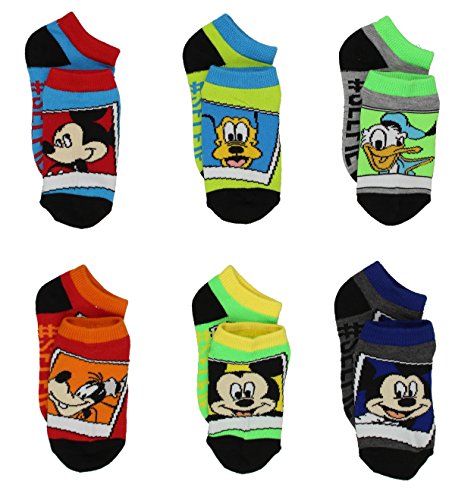 Mickey Mouse Little Boys 6 pack Socks (Toddler)