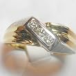 14K Two-Tone Gold Diamond Man's Ring