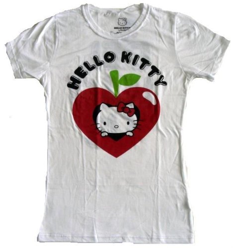Hello Kitty Delicious Apple White Junior T-shirt 